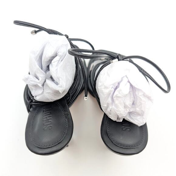 Schutz Meghan Stiletto High Heel Sandals Open Toe Women's Black Size US7B EU38 - Picture 5 of 11